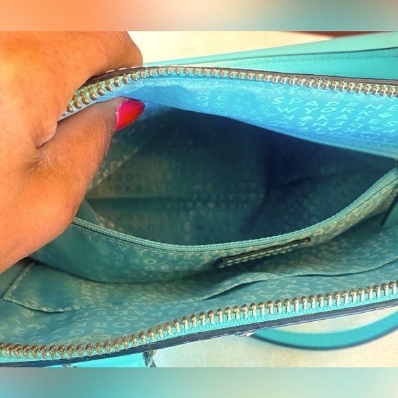 KATE SPADE New York Handbag w/Bonus KATE SPADE New York Wallet, Tiffani Blue,EUC - Picture 4 of 17